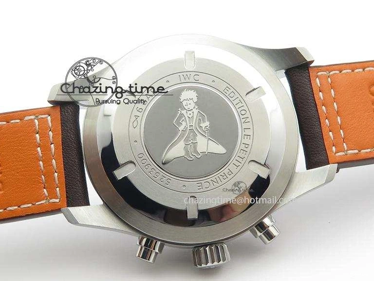 MIROTIME 0219 HighQuality Pilot Chrono 377714 “Le Petit Prince” ZF Best Edition Blue Dial On Brown Leather Strap A 7309